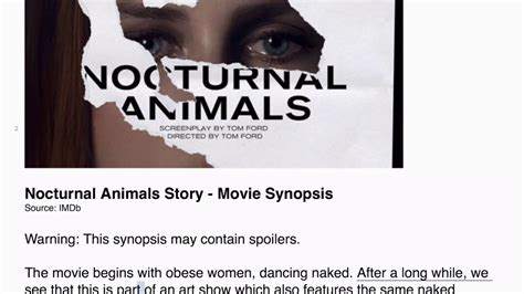 nocturnal animals detailed plot summary.